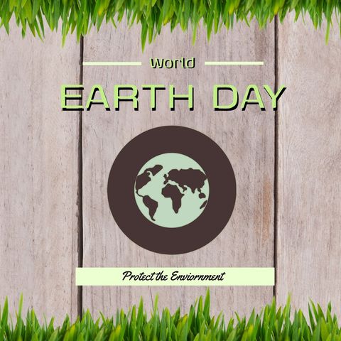 illustration celebrating world earth day with globe and greenery - Download Free Stock Templates Pikwizard.com