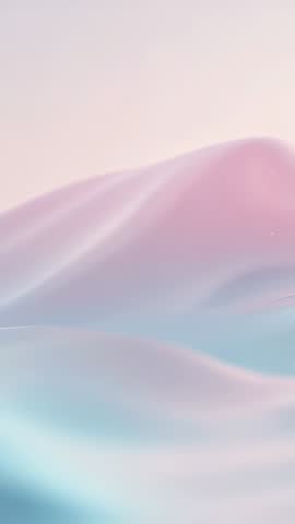 Vertical abstract pastel waves flowing in soft gradient for relaxing mobile background video