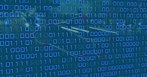 Digital Data Processing with Binary Code and Global Connections - Download Free Stock Images Pikwizard.com