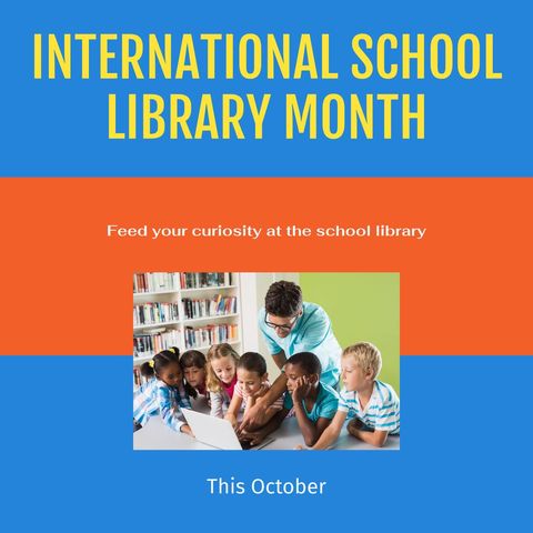 International School Library Month Celebration: Teacher with Diverse Students - Download Free Stock Templates Pikwizard.com