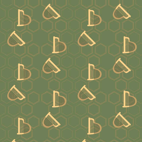 digital harp and hexagon pattern on green transparent background - Download Free Stock Videos Pikwizard.com