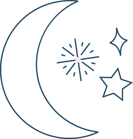 minimal crescent moon and stars on transparent background - Download Free Stock Videos Pikwizard.com