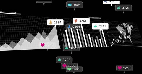Modern Analytics Dashboard with Dark UI and Charts