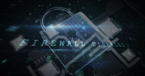 Digital Data Security Padlock Firewall Disabled - Download Free Stock Images Pikwizard.com