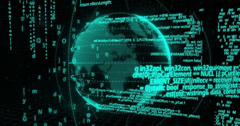 Global Digital Data Network Concept with World and Code - Download Free Stock Images Pikwizard.com
