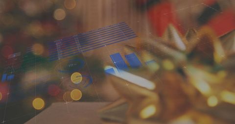 Digital Data Processing with Festive Holiday Decorations