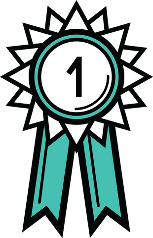 digital illustration of blue first prize badge with transparent background - Download Free Stock Videos Pikwizard.com