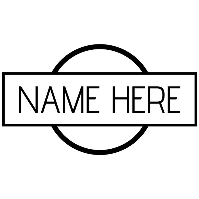 Minimalist Circular Nameplate Design Template - Download Free Stock Templates Pikwizard.com