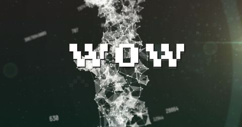 Futuristic WOW Text with Digital Network Elements - Download Free Stock Images Pikwizard.com
