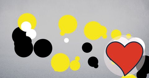 Colorful abstract heart symbolizing celebrations