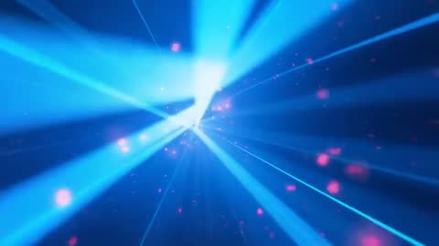 Digital Void Exploration with Neon Beams in Futuristic Sci-fi Art