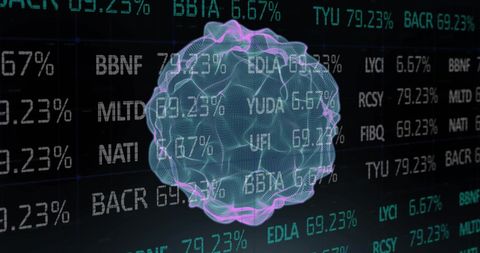 Digital Globe with Data in Motion Over Dark Background - Download Free Stock Images Pikwizard.com