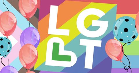 Colorful LGBT Pride Celebration with Balloons and Flags - Download Free Stock Images Pikwizard.com
