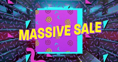 Massive Sale Bold Design With Neon Accents for Promotions