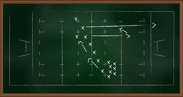 Chalkboard American Football Play Strategy Illustration - Download Free Stock Images Pikwizard.com