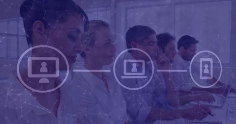 Diverse Business Team Engaged in Digital Connection and Data Processing - Download Free Stock Images Pikwizard.com