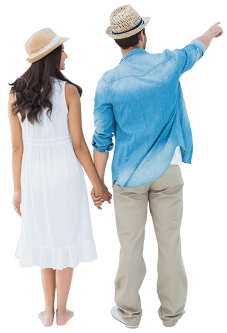 transparent romantic couple strolling hand in hand outdoors - Download Free Stock Videos Pikwizard.com