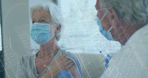 Senior Patient Receiving Vaccine in Modern Medical Setting