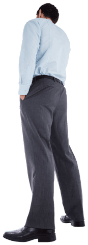 transparent view of rear view thoughtful businessman in suit - Download Free Stock Videos Pikwizard.com
