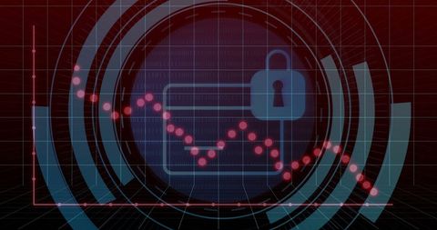 Digital Financial Security amidst Market Fluctuations - Download Free Stock Images Pikwizard.com