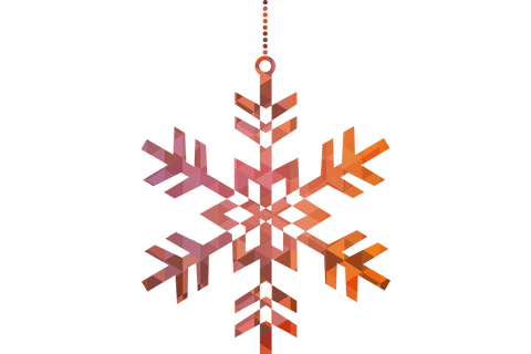geometric gradient christmas snowflake ornament on transparent background - Download Free Stock Videos Pikwizard.com