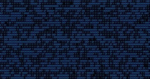 Dynamic Blue Binary Code on Black Background - Download Free Stock Images Pikwizard.com