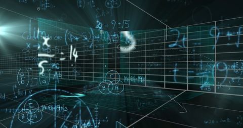 Futuristic Technology with Complex Mathematical Equations - Download Free Stock Images Pikwizard.com