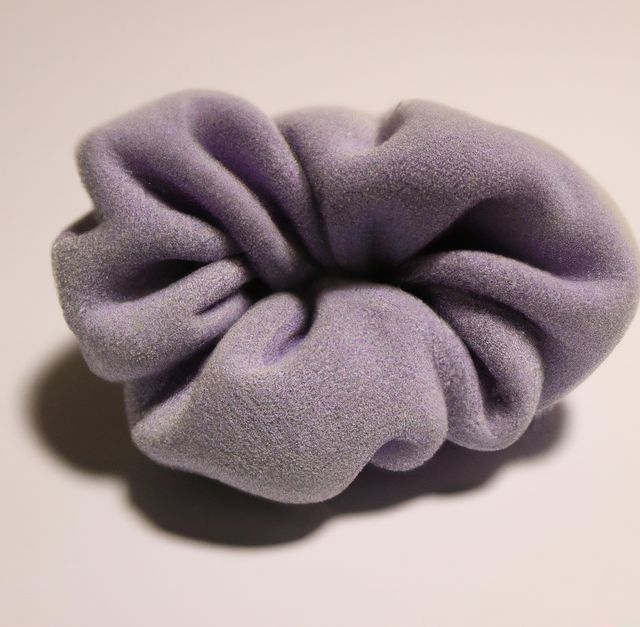Image of close up of lilac coloured scrunchie on white background - Download Free Stock Photos Pikwizard.com