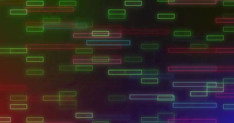 Glowing Neon Rectangles on Dark Background