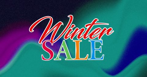 Vibrant Winter Sale Announcement on Textured Background