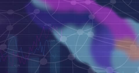 Abstract Network and Data Visualization with Gradient Background