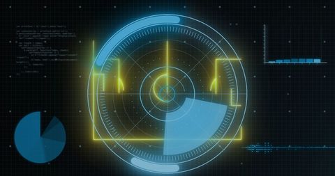 Digital Radar Interface with Graphs and Data Analysis - Download Free Stock Images Pikwizard.com