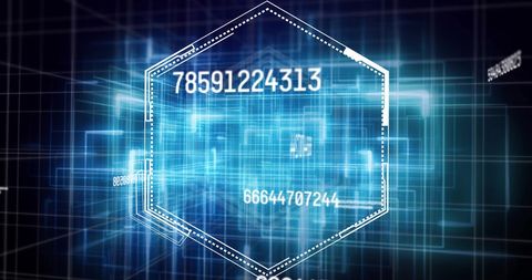 Digital Holographic Pattern with Changing Numbers and Shapes - Download Free Stock Images Pikwizard.com