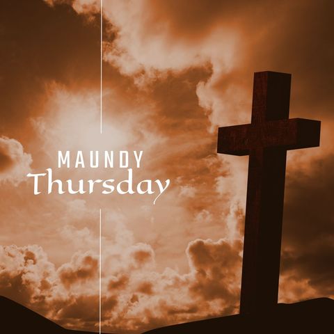 Maundy Thursday Silhouette Cross Against Dramatic Sunset Sky - Download Free Stock Templates Pikwizard.com