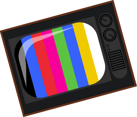 vintage crt television with color bars and transparent background - Download Free Stock Videos Pikwizard.com