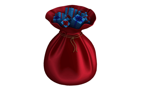 digital red sack filled with presents on transparent background - Download Free Stock Videos Pikwizard.com