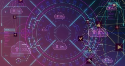 Futuristic Networking and Cloud Data Interface - Download Free Stock Images Pikwizard.com