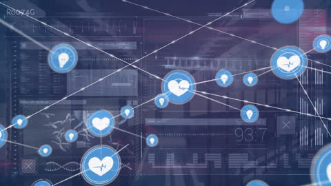 Futuristic Digital Connections and Data Flow in Modern Server Room