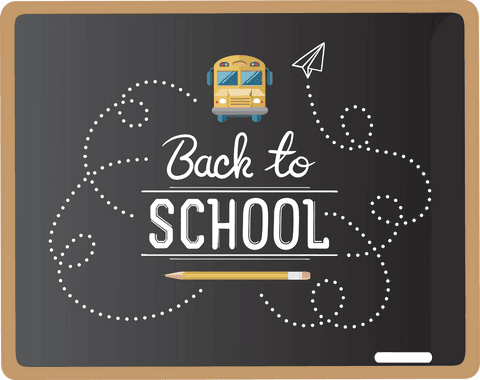 blackboard with back to school text on transparent background - Download Free Stock Videos Pikwizard.com