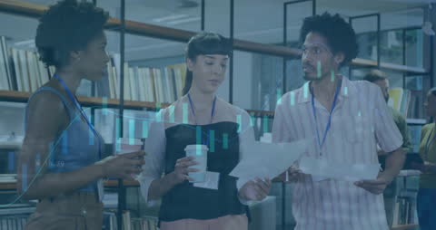 Diverse Business Team Analyzing Financial Data with Teams