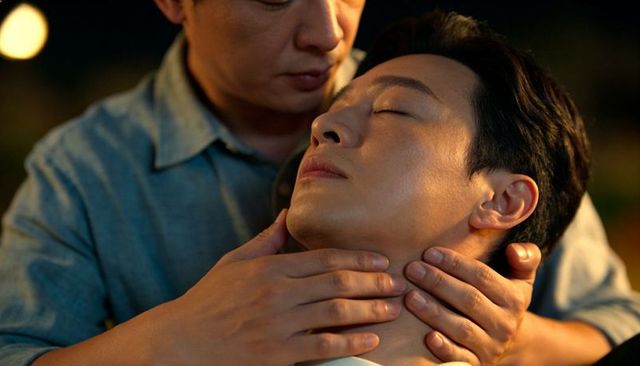 Cradling jaw supporting partner in tender moment, intimate connection and warmth