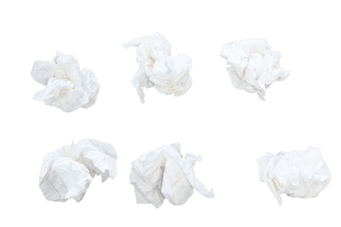 Crumpled Tissue Balls Collection on Transparent Clear Background - Download Free Stock Videos Pikwizard.com
