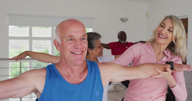 Senior Group Exercising Yoga Together in Bright Wellness Center - Download Free Stock Images Pikwizard.com