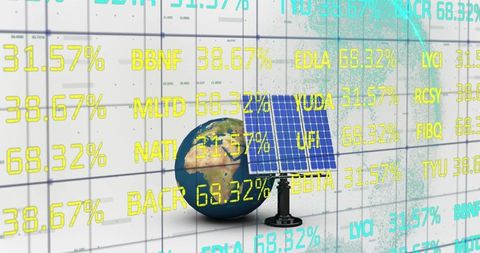 Renewable Energy and Global Market Analysis with Digital Interface