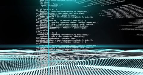 Cyber Inspired Code Landscape with Digital Grid and Data - Download Free Stock Images Pikwizard.com