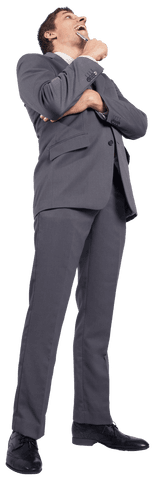 Transparent Background Thoughtful Businessman Holding Pen