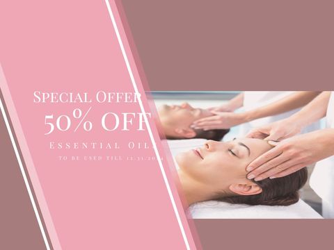 Relaxing Facial Therapy with Discount Promoting Spa Serenity - Download Free Stock Templates Pikwizard.com