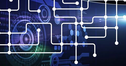 Digital Networks with Abstract Data Processing Graphics - Download Free Stock Images Pikwizard.com