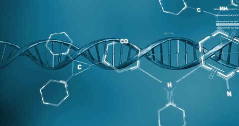 Digital DNA Strand Intertwined with Futuristic Data Technology - Download Free Stock Images Pikwizard.com