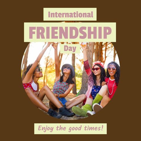 Diverse Friends Celebrating International Friendship Day Outdoors